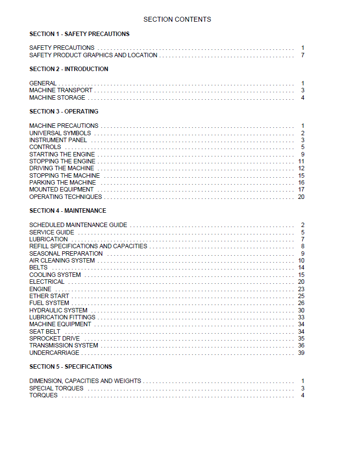 CEAD470010 Komatsu TD-7H Crawler Tractor Operation Manual