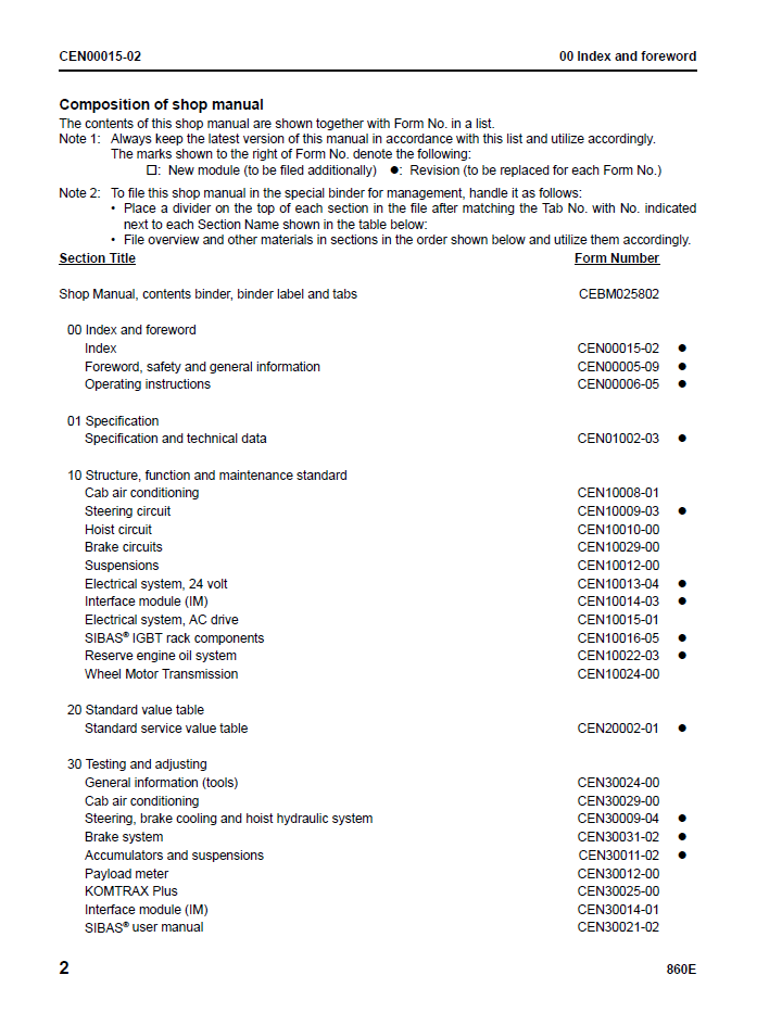 CEBM025802: Komatsu 860E-1KT Dump Truck Workshop Manual