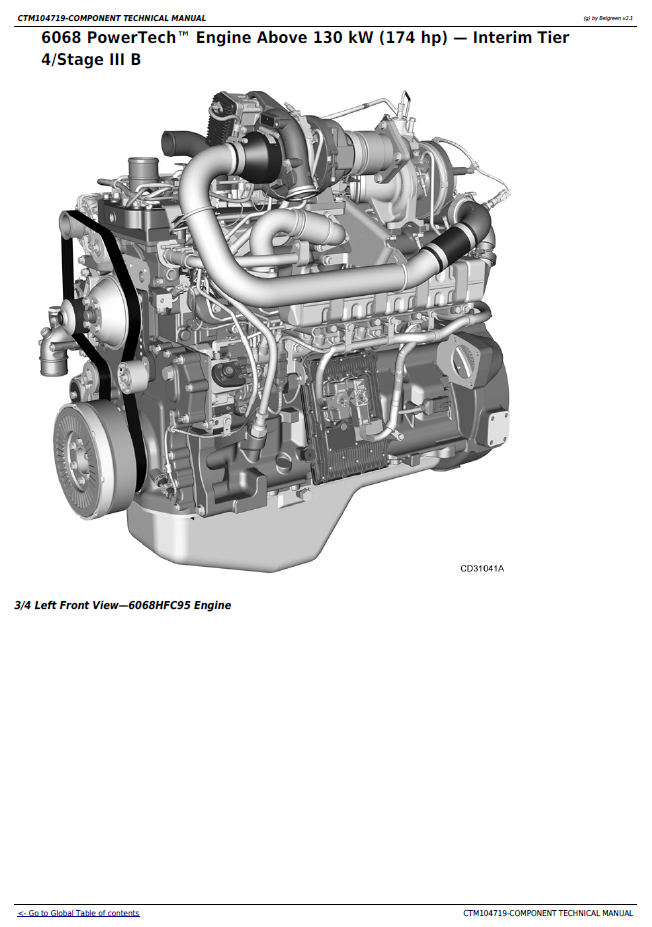 CTM104719 Technical Manual for John Deere 6068 PowerTech OEM Engine