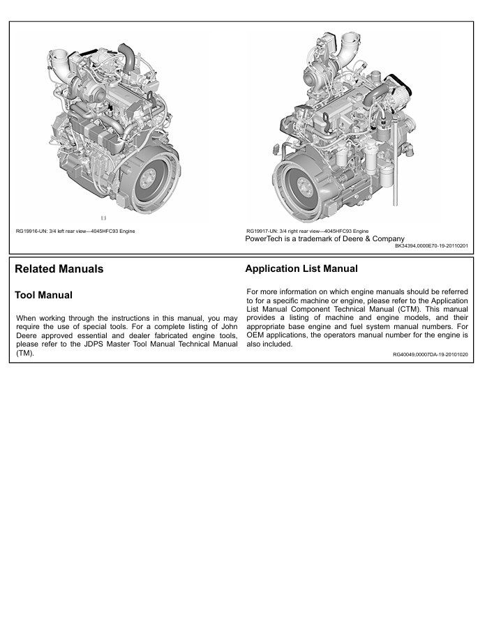 CTM114619 John Deere Engine Control Unit Technical Manual Level 23 4045 IT4/S3B