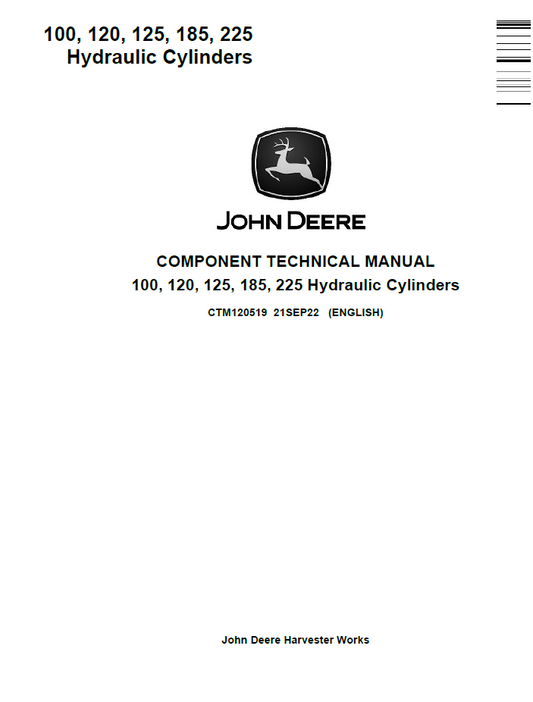 CTM120519 John Deere 100-225 Hydraulic Cylinder Service Manual