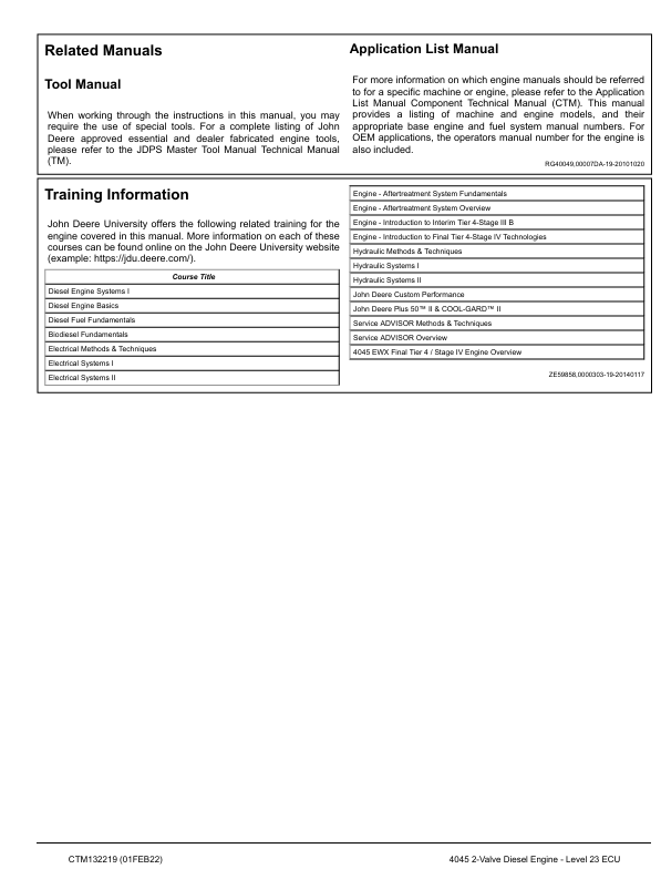 CTM132219 Technical Manual – John Deere 4045 Series FT4/Stage IV ECU Diagnostics Guide