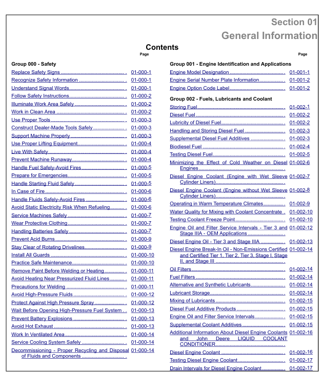 CTM415 John Deere PowerTech™ 13.5L OEM Diesel Engine Base Manual Guide