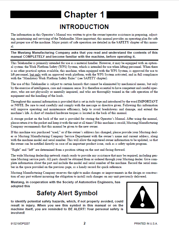 Complete Guide: Mustang 642, 842, 844 Telehandler Operator Manual PDF