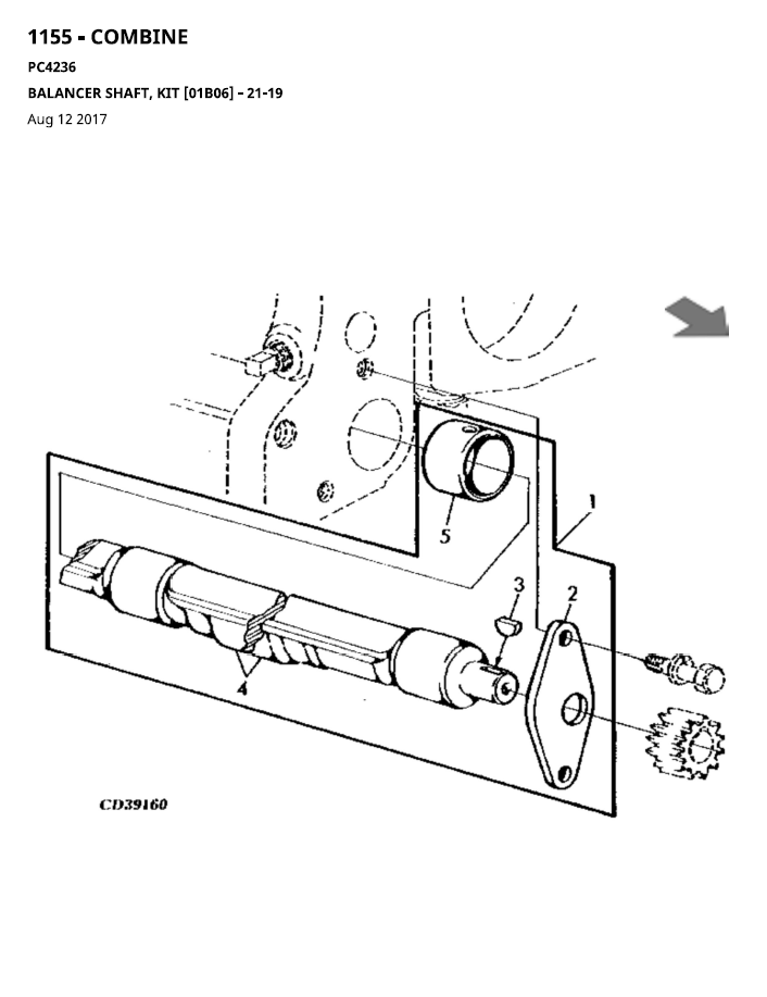 Complete John Deere 1155 1157 1158 Combine Parts Book Manual PC4236 PDF Guide