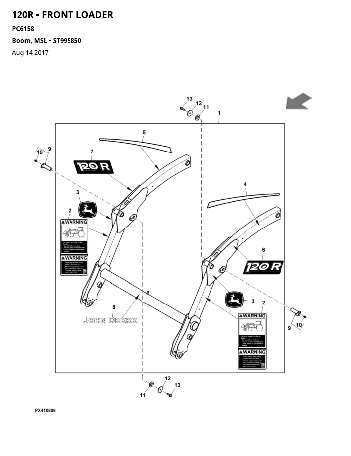 Complete John Deere 120R Front End Loader Operator Guide PC6158