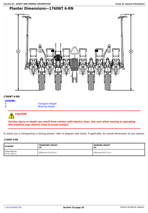 Complete John Deere 1760 Series Drawn Planter Workshop Diagnostic Manual TM1583