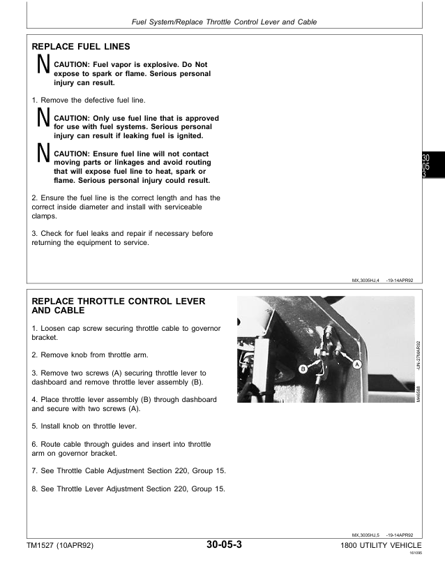 Complete John Deere 1800 Utility Vehicle Workshop Manual TM1527