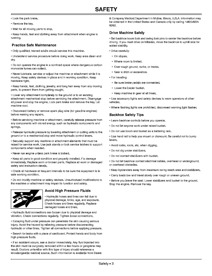 Complete John Deere 260 Backhoe Operator Manual – OMLVU18885 Edition