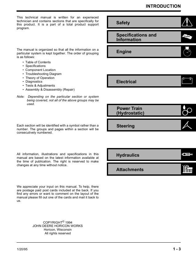 Complete John Deere 2653 Utility Mower Repair & Maintenance Manual