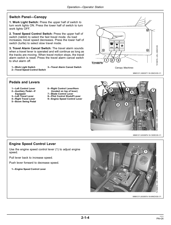 Complete John Deere 27D Excavator Operator Manual OMT223334