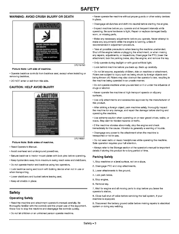 Complete John Deere 375 485 Backhoe Operator Manual – OMLVU22914 Edition