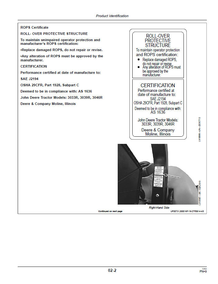Complete John Deere 3R Series Tractor Operator Manual – OMLVU29135 Edition