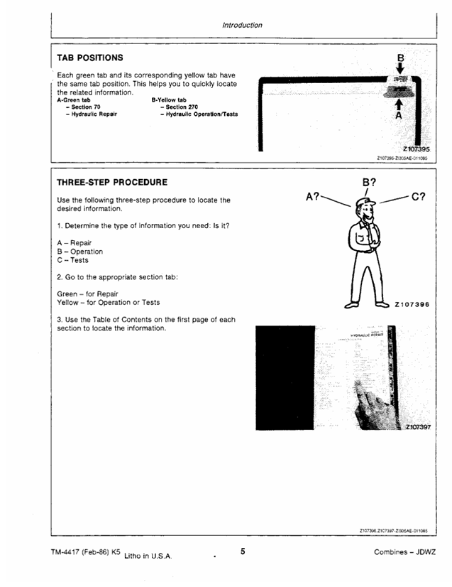 Complete John Deere 4425 Combine Workshop Manual TM4417 PDF