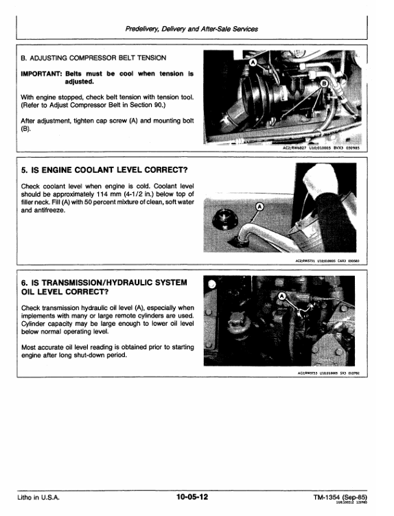 Complete John Deere 4650 & 4850 Tractor Repair Manual TM1354