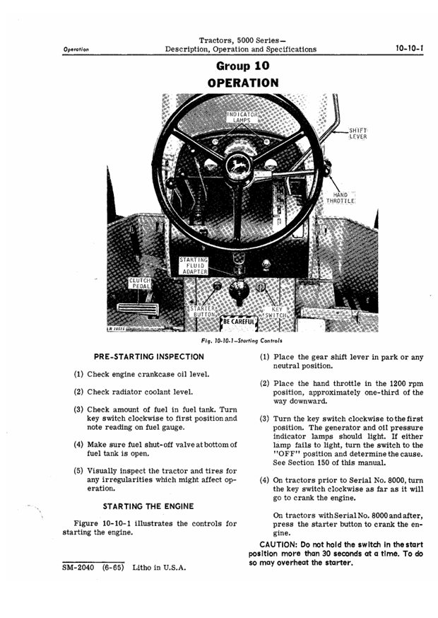 Complete John Deere 5000 Series Tractor Maintenance Manual SM2040