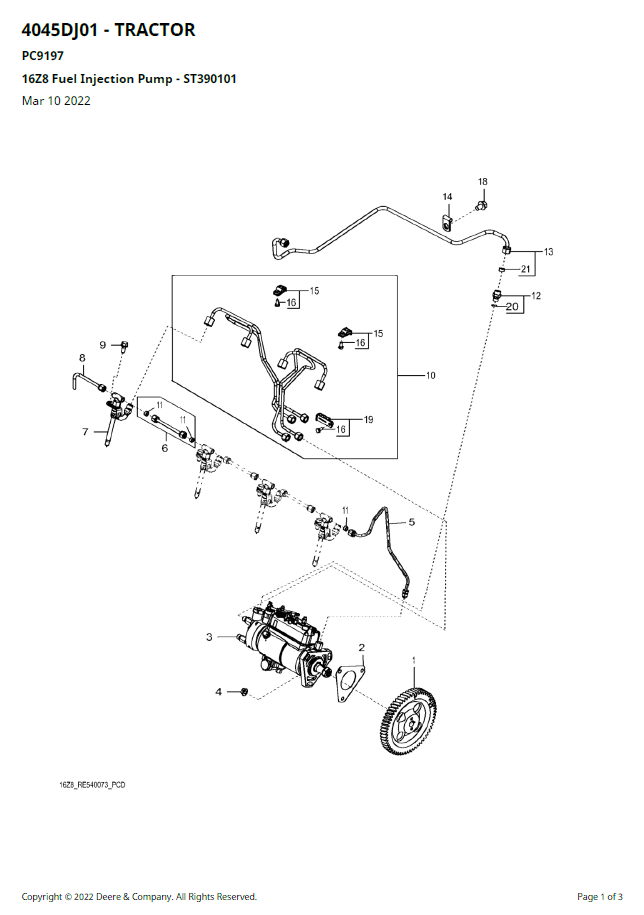 Complete John Deere 5605 5705 Tractor Parts Book Manual PC9197 PDF Guide