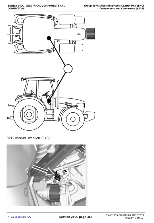 Complete John Deere 6105D-6140D Tractor Repair, Troubleshooting & Test Manual TM607319