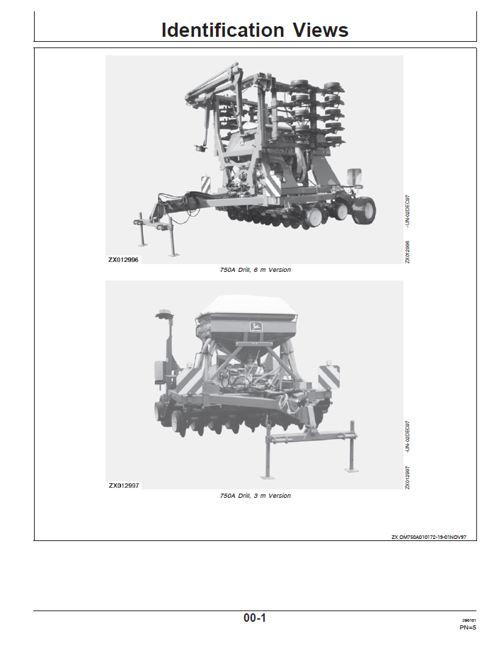 Complete John Deere 750A 3M & 6M No Till Drill User Manual OMZ92393