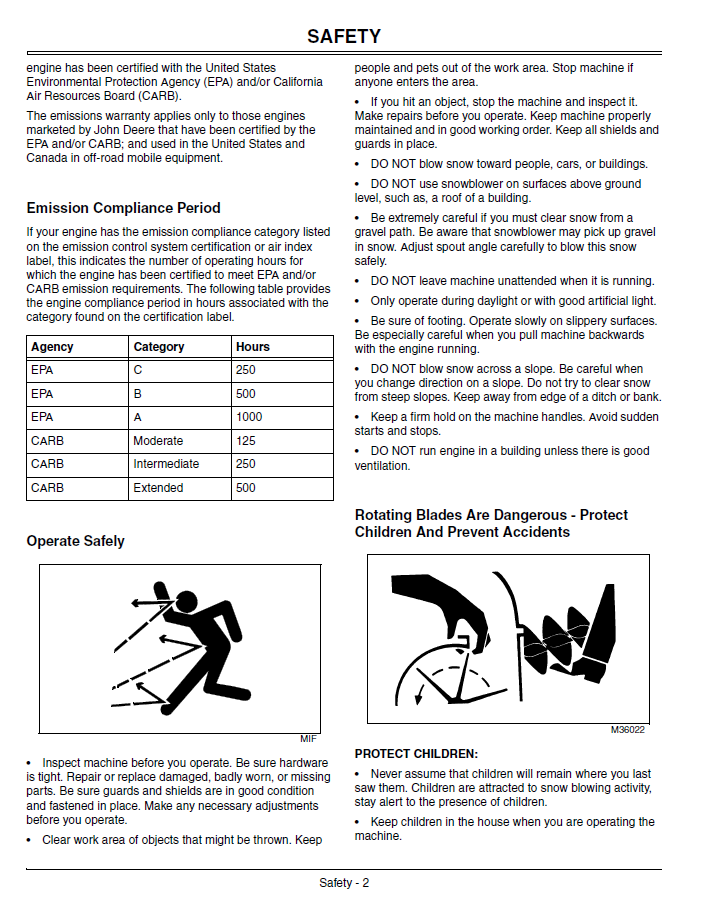 Complete John Deere 924DE 1332DDE Snowblower Operator Manual OMM146053