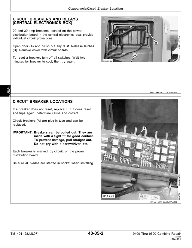Complete John Deere 9400 9500 9600 Workshop Repair Manual