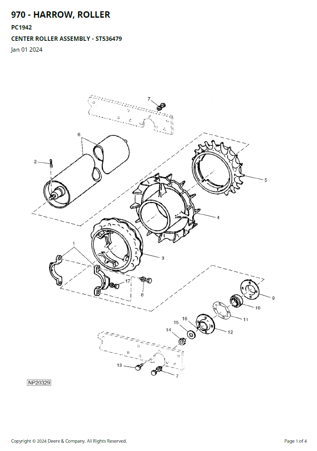 Complete John Deere 970 Roller Harrow Operator Guide & Service Manual PC1942