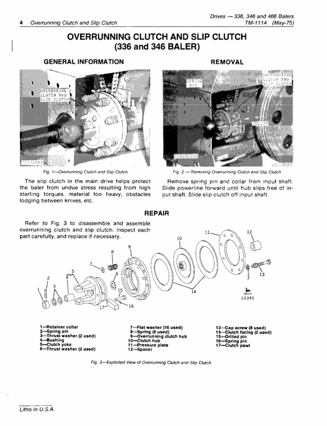 Complete John Deere Baler Drive Manual TM1114 for Repairs