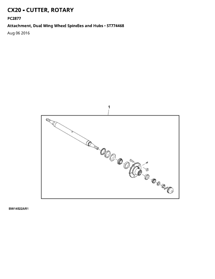 Complete John Deere CX20 HX20 Cutter Parts Book Manual PC2877 PDF Guide