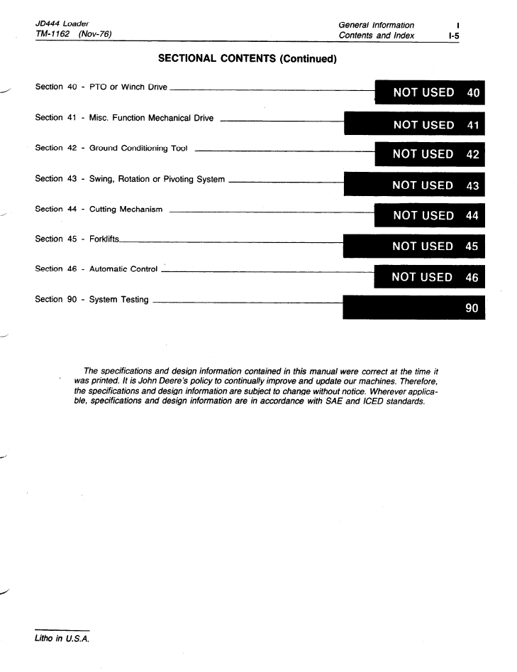 Complete John Deere JD444 Loader Maintenance Manual Guide
