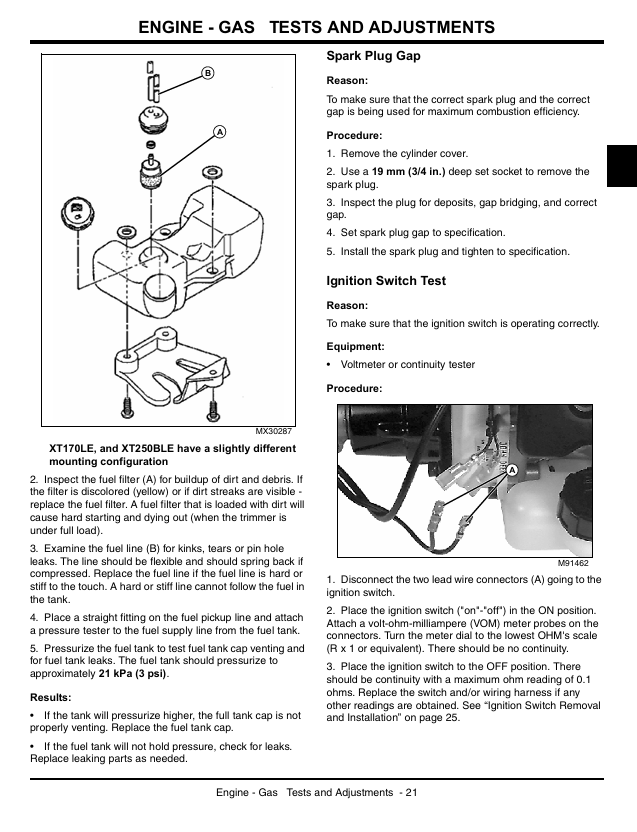 Complete John Deere LE Series Trimmer & Edger Workshop Manual TM2189