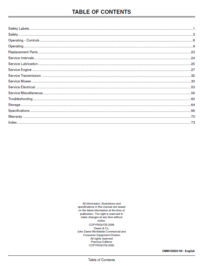 Complete John Deere Select Series X300 Manual OMM155820 PDF Guide