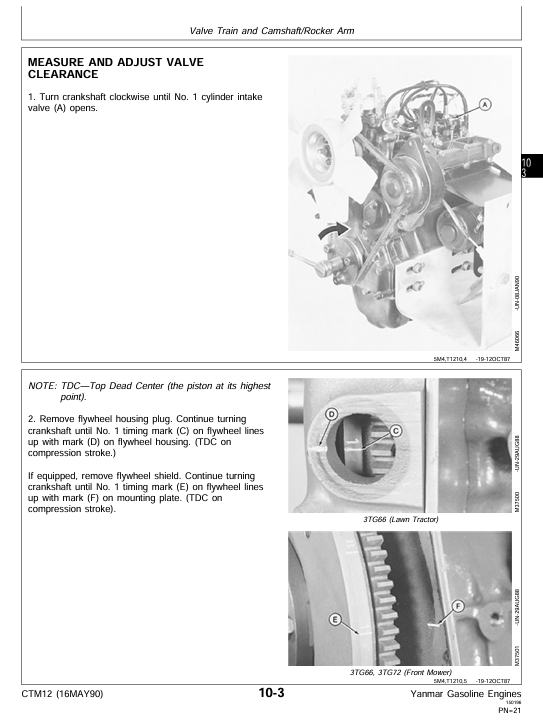 Complete John Deere Yanmar Gasoline Engine CTM12 Workshop Manual