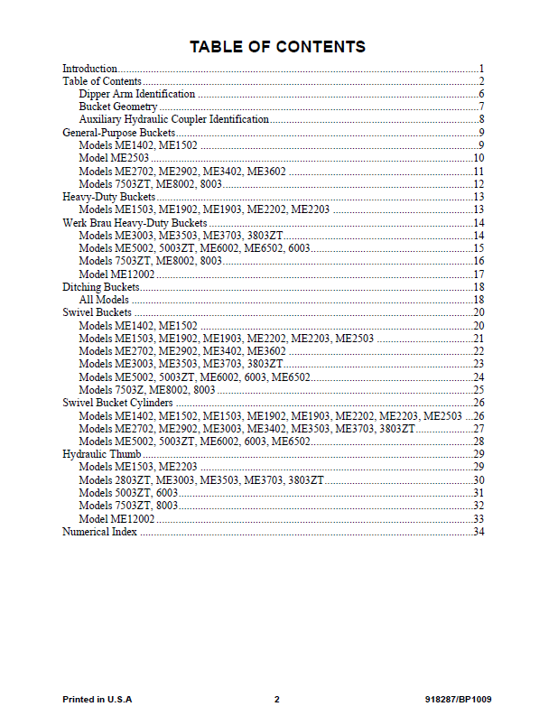 Complete Mustang Compact Excavator Attachment Parts Catalog PDF 918287