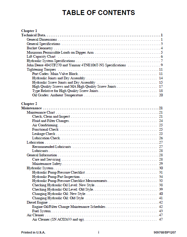 Complete Mustang Compact ME12002 Excavator Workshop Manual PDF 909768