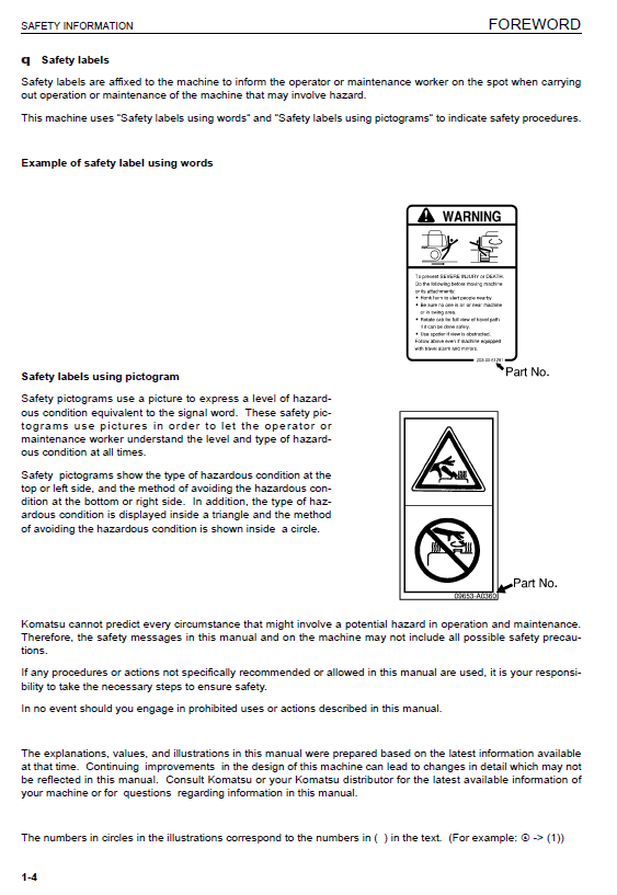 Complete Operation & Maintenance Manual for Komatsu PC130-7K Excavator