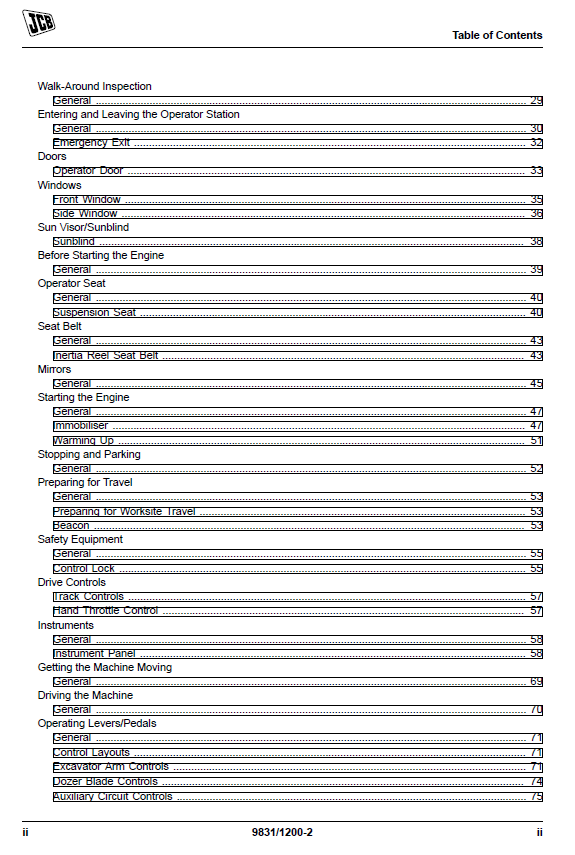 Complete Operator Manual for JCB 48Z-1 & 51R-1 Compact Excavators