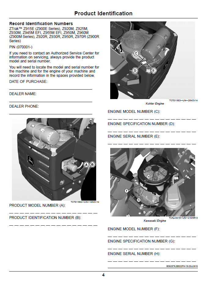 Complete Operator Manual for John Deere Z900 ZTrak Z900E Z900M Z900R
