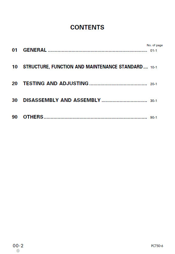 Complete Repair & Service Manual PDF: Komatsu PC750SE-6K, PC750LC-6K
