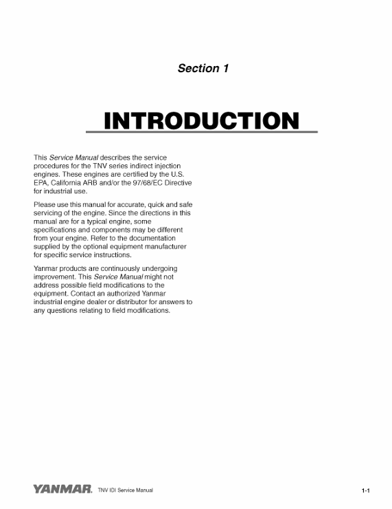 Complete Service & Maintenance Manual for GEHL YANMAR 2TNV70, 3TNV70, 3TNV76 Engines PDF