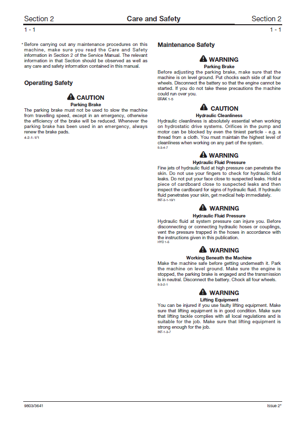 Complete Technical & Service Supplement Manual PDF for JCB 532H / 537H