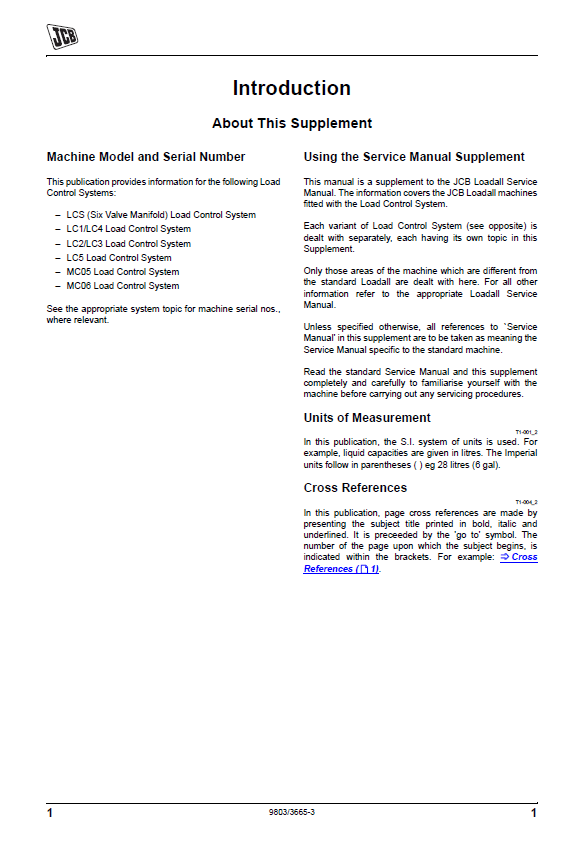 Comprehensive Guide to JCB Load Control (Supplement) Service 