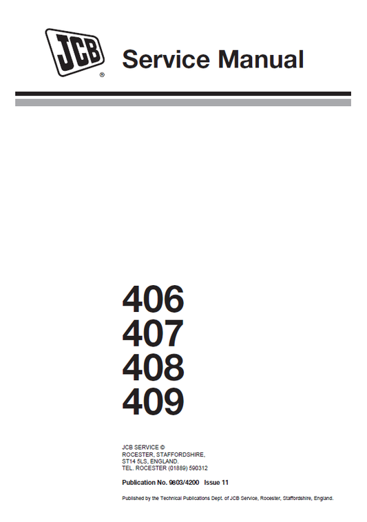 Comprehensive JCB 406, 407, 408 & 409 Repair & Maintenance Guide
