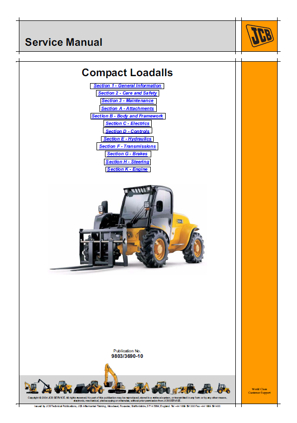 Comprehensive JCB Compact Loadall Service & Repairs