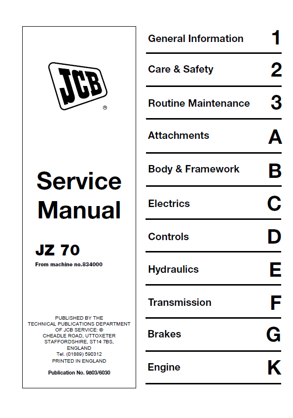 Comprehensive JCB JZ 70 Service & Maintenance Solutions