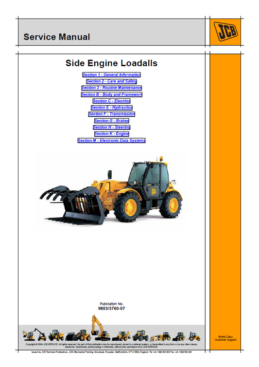Comprehensive JCB Side Engine Loadall Service & Repairs