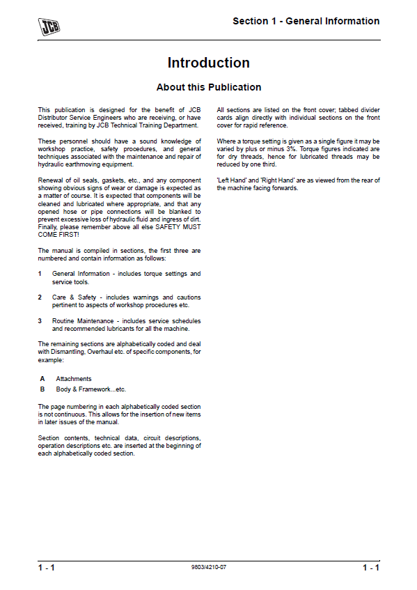 Comprehensive Workshop Manual for JCB 407B ZX – 411B ZX Wheel Loaders