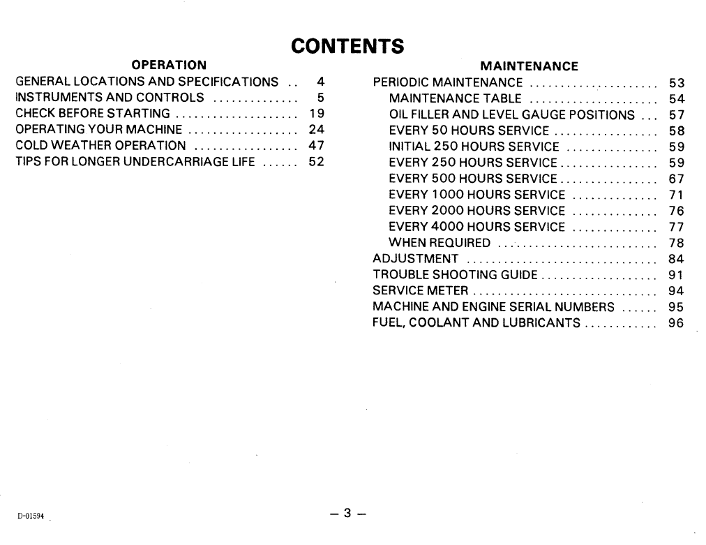 D20 D21 Bulldozer Operation Manual SEAM01010601 PDF