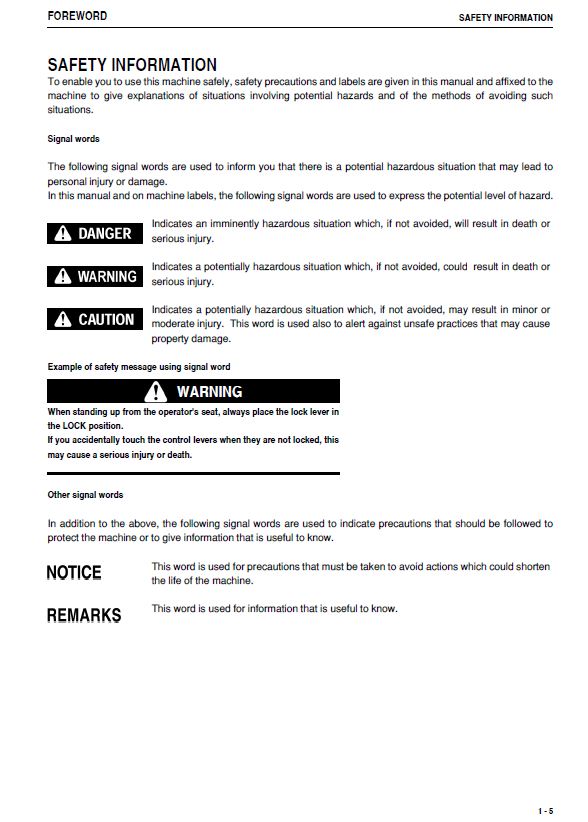 D375A-5EO KOMATSU Bulldozer Operation & Maintenance Guide