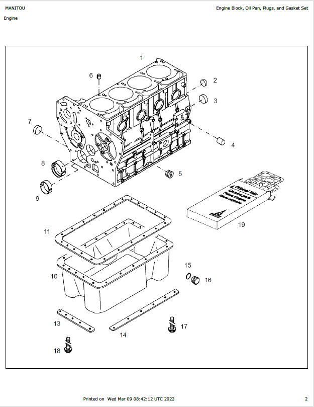 DEUTZ TD 2009 L 04 MUSTANG Parts Catalog Manual PDF Download 913282