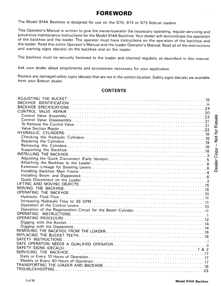 Download Bobcat 914A 6545746 Backhoe Operator Guide Manual PDF